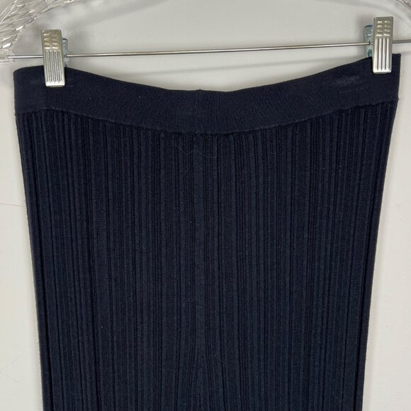 Carlisle Collection Womens Black Ribbed Knit Pants Lettuce Hem Cropped size S - Picture 6 of 12